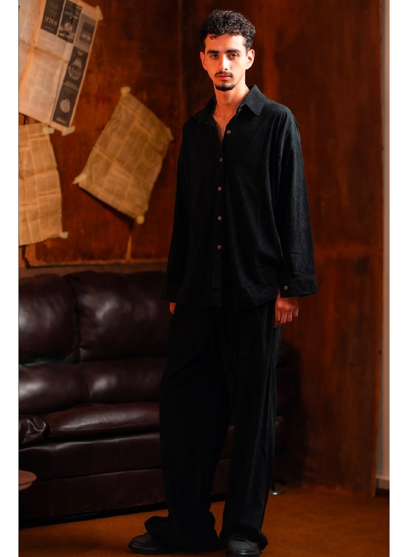 طقم قطيفة (قميص + بنطلون)